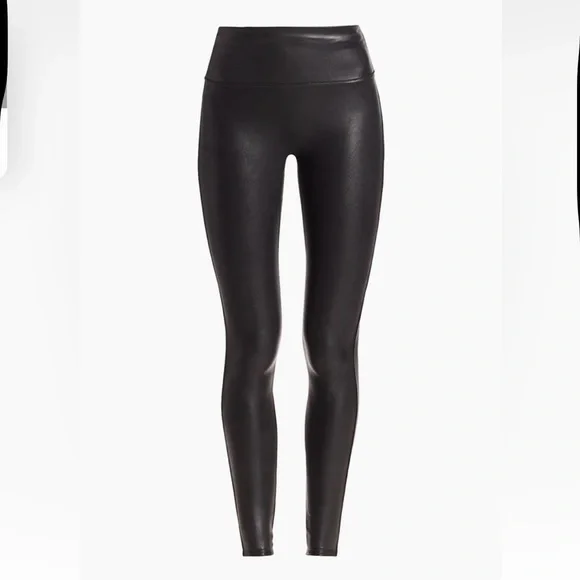 Spanx Faux Leather Leggings NWOT Black Women’s Size Medium - Picture 1 of 5